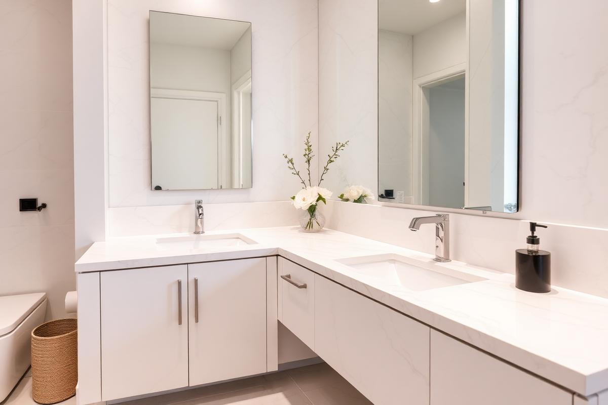 Calacatta bathroom vanity