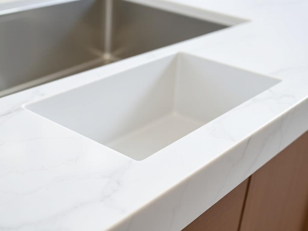 Pure white quartz kitchen II