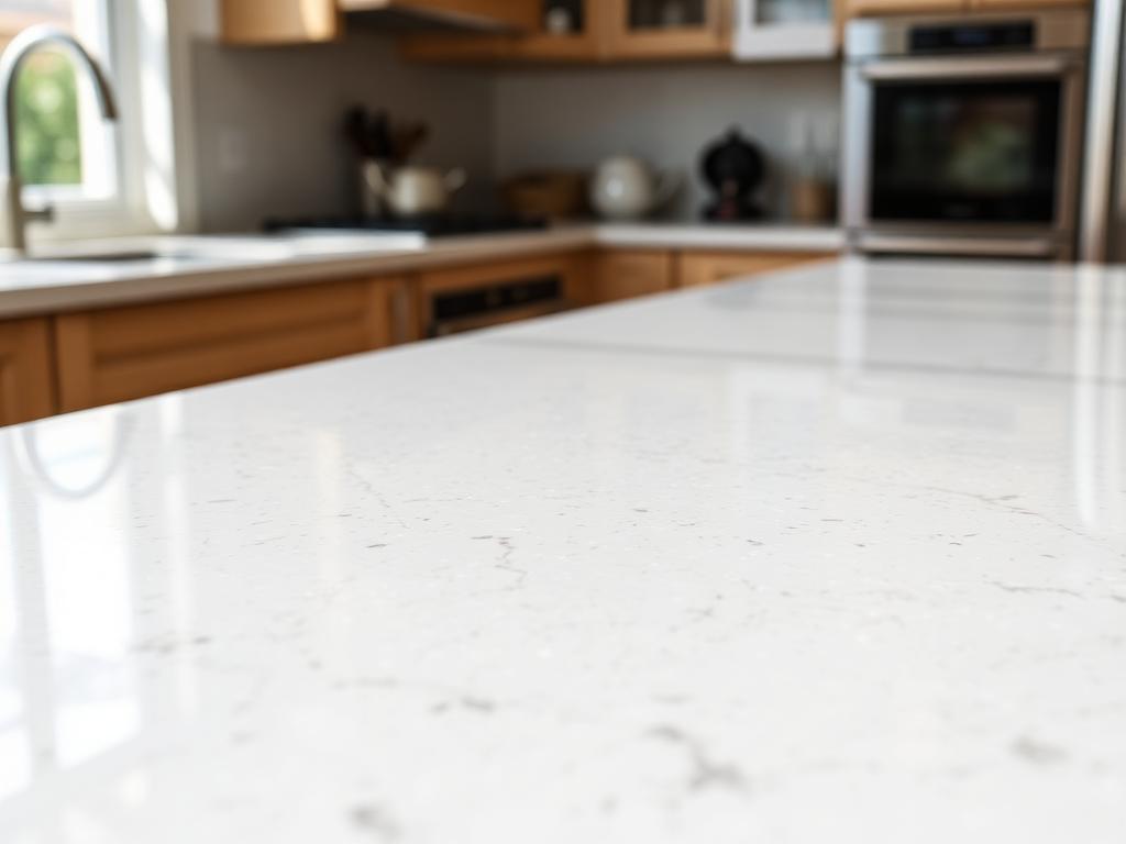 Sparkling white quartz kitchen II