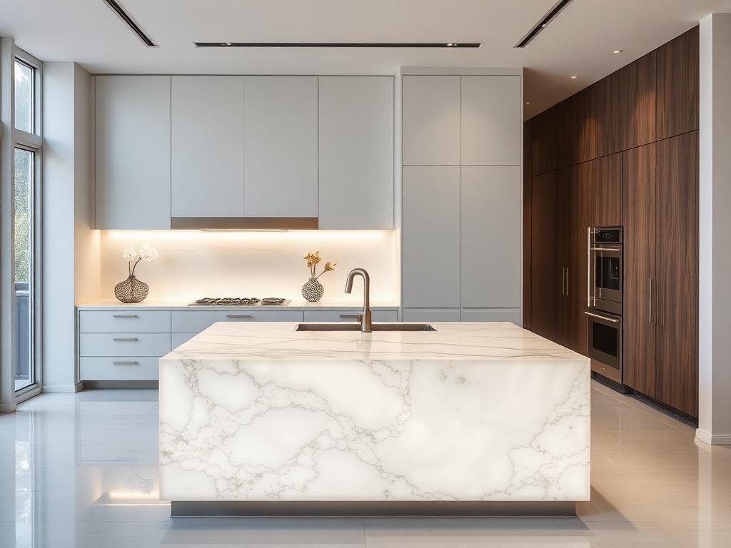 White onyx kitchen